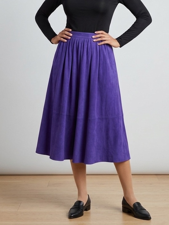 Lilli Ann Dresses & Skirts - Lilli Ann Collections Vintage Skirt Size M Ultrasuede Facile Flared Casual